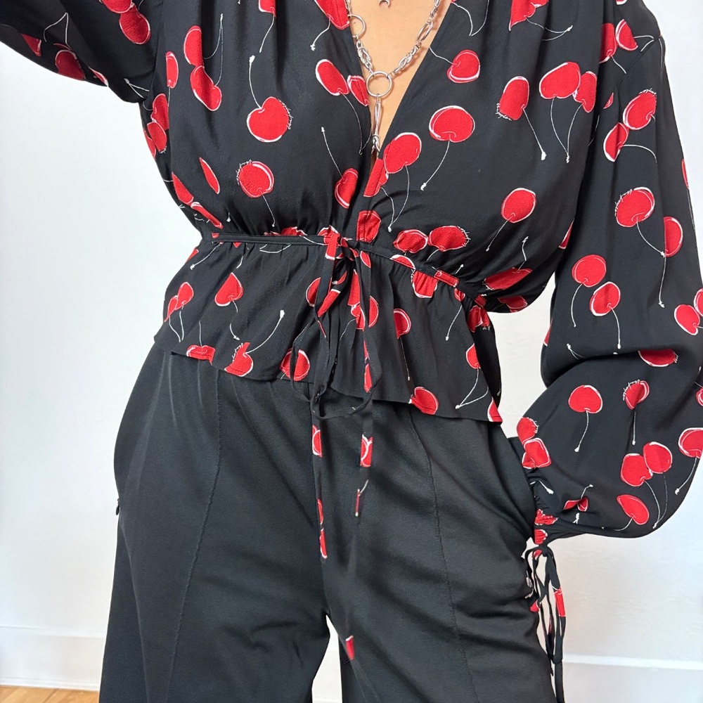 The kooples cherry print tie blouse - Picture 8 of 8